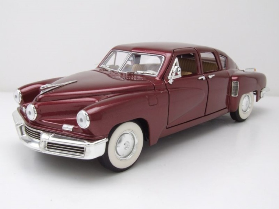 Tucker Torpedo 1948 dunkelrot metallic Modellauto 1:18 Lucky Die Cast