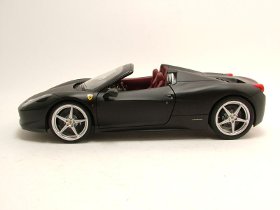 Ferrari 458 Spider 2011 matt schwarz Modellauto 1:18 Hot Wheels - Elite