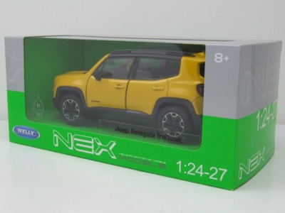 Jeep Renegade Trailhawk 2017 gelb Modellauto 1:24 Welly
