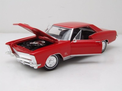 Buick Riviera Gran Sport 1965 rot Modellauto 1:24 Welly