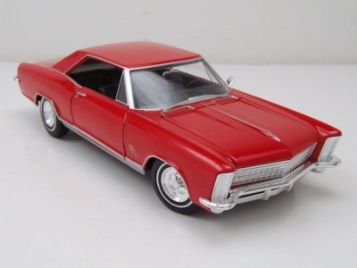 Buick Riviera Gran Sport 1965 rot Modellauto 1:24 Welly