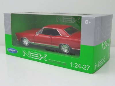 Buick Riviera Gran Sport 1965 rot Modellauto 1:24 Welly