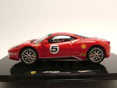 Ferrari 458 Italia Challenge #5 2011 rot Modellauto 1:43 Hot Wheels - Elite