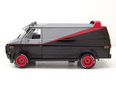 GMC Vandura A-Team Van 1983 TV-Serienmodell grau schwarz Modellauto 1:24 Greenlight Collectibles
