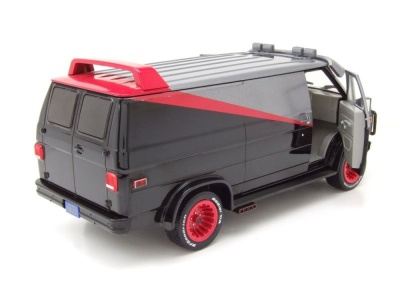 GMC Vandura A-Team Van 1983 TV-Serienmodell grau schwarz Modellauto 1:24 Greenlight Collectibles