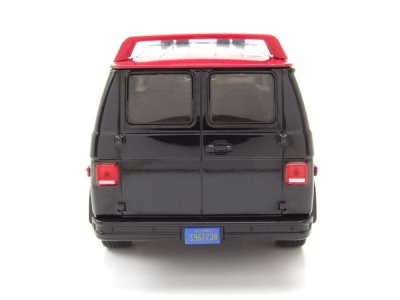 GMC Vandura A-Team Van 1983 TV-Serienmodell grau schwarz Modellauto 1:24 Greenlight Collectibles