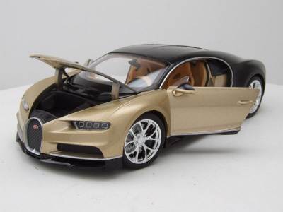 Bugatti Chiron 2017 gold schwarz Modellauto 1:24 Welly