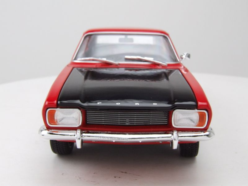 Ford Capri 1969 rot/schwarz Modellauto 1:24 Welly