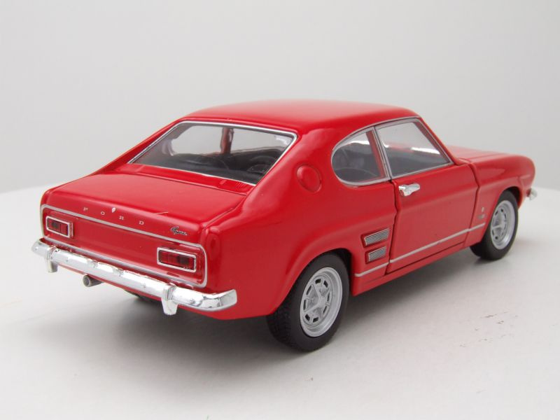 1:24 Ford Capri Mk1 1.3 1.6 V6 1969 Maßstab Rot Welly V Detaillierte Modellauto 