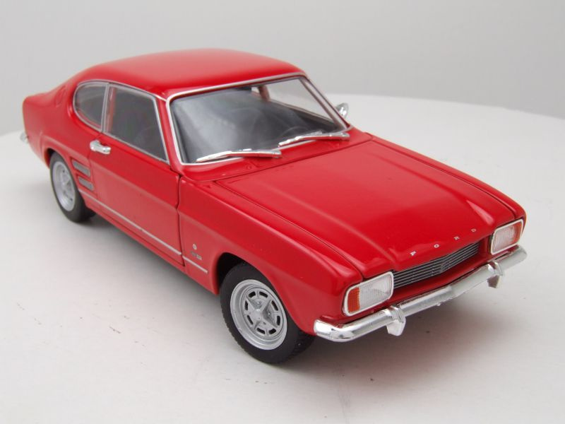 1:24 Ford Capri Mk1 1.3 1.6 V6 1969 Maßstab Rot Welly V Detaillierte Modellauto 