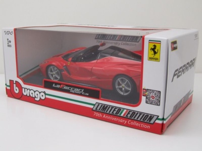 Ferrari LaFerrari Aperta Cabrio 2017 rot Modellauto 1:24 Bburago