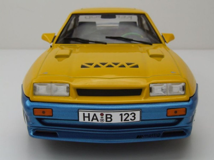 Opel Manta B Mattig Manta Manta 1991 gelb blau Modellauto 1:18 MCG