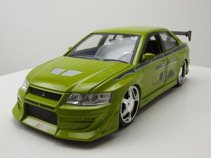 ミニカー Mitsubishi Lancer Evolution VII Optiona Modellauto Mitsubishi Lancer Evolution VII grün Brian Fast