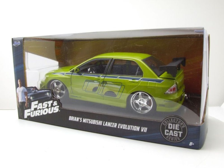Modellauto Mitsubishi Lancer Evolution VII grün Brian Fast