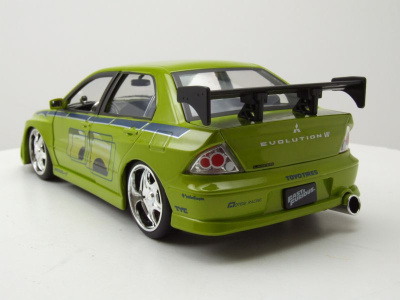 Mitsubishi Lancer Evolution VII grün Brian Fast & Furious Modellauto 1:24 Jada Toys