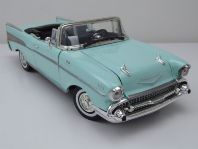 Chevrolet Bel Air Convertible 1957 hellgrün Modellauto 1:18 Motormax