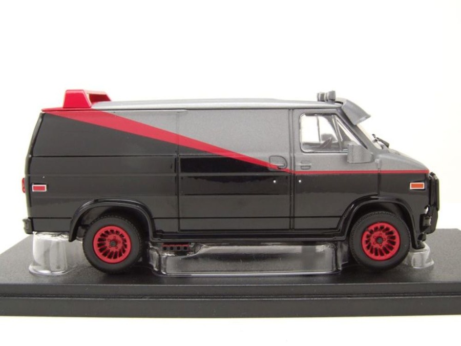 GMC Vandura A-Team Van 1983 TV-Serienmodell grau schwarz Modellauto 1:43 Greenlight Collectibles