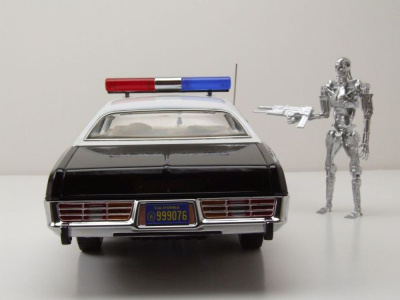 Dodge Monaco 1977 Police Terminator mit T-800 Endoskelet Figur Modellauto 1:18 Greenlight Collectibles