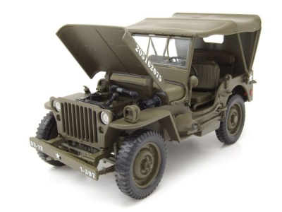 Willys Jeep geschlossen US Army Militär 1941 olivgrün Modellauto 1:18 Welly