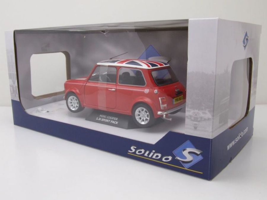 Miniature Mini Cooper 1/18 Solido 1.3i Sport Pack Metallise Lila/Décorer 1997
