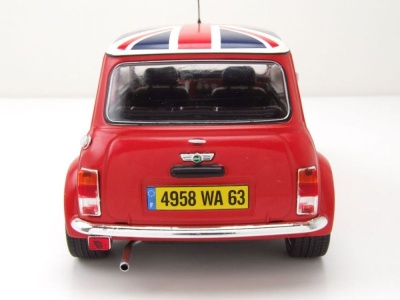 Mini Cooper 1.3i Sport Pack 1997 rot mit UK Flagge Modellauto 1:18 Solido