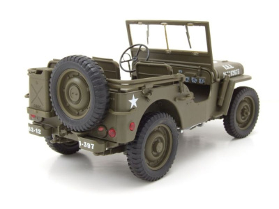 Willys Jeep offen US Army Militär 1941 olivgrün Modellauto 1:18 Welly