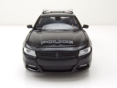 Dodge Charger Pursuit Police 2016 schwarz weiß Modellauto 1:24 Welly