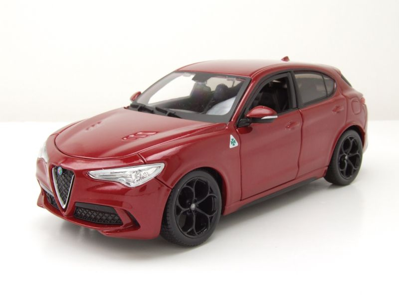 Alfa Romeo Stelvio 2017 rot metallic Modellauto 1:24 Burago