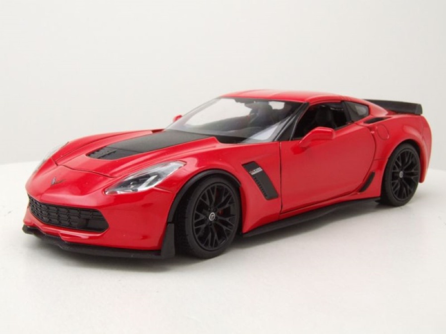 Chevrolet Corvette Z06 2017 rot Modellauto 1:24 Welly