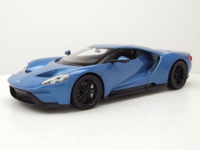 Ford GT 2017 blau metallic Modellauto 1:24 Welly