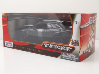 Dodge Challenger SRT Hellcat Widebody 2018 schwarz Modellauto 1:24 Motormax