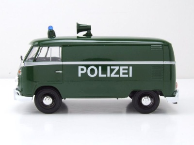 VW T1 Bus Kasten Polizei grün Modellauto 1:24 Motormax