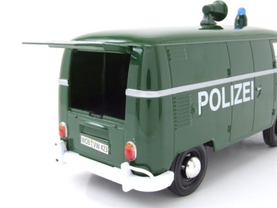VW T1 Bus Kasten Polizei grün Modellauto 1:24 Motormax