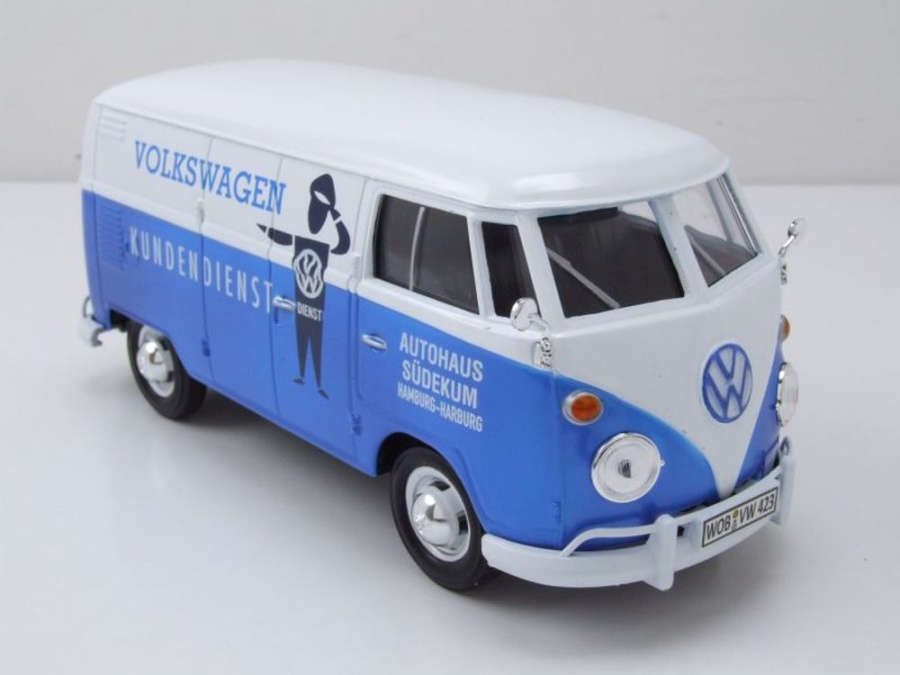 Modellauto VW T1 Bus 1960 blau weiß 1:24 Whitebox bei Modellautocenter,  27,95 €