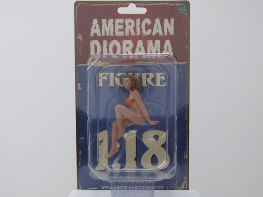 Figur Bikini Girl November orange für 1:18 Modelle American Diorama
