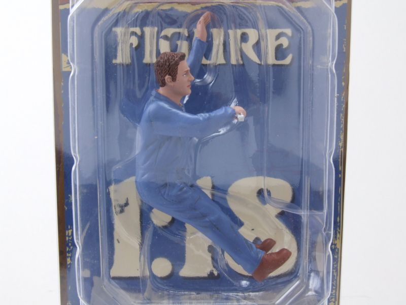 Figur Mechaniker Frank unter der Haube für 1:18 Modelle American Diorama