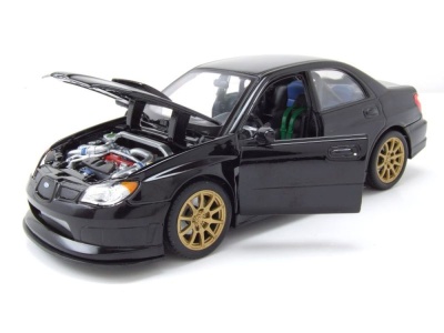 Subaru Impreza WRX STI 2010 schwarz Modellauto 1:24 Welly