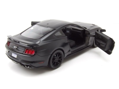 Ford Mustang GT 2018 matt schwarz Modellauto 1:24 Motormax