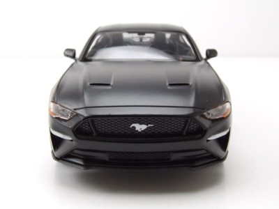 Ford Mustang GT 2018 matt schwarz Modellauto 1:24 Motormax