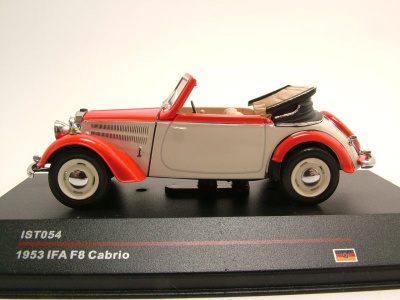 IFA F8 Cabrio 1953 rot/beige, Modellauto 1:43 / IST Models