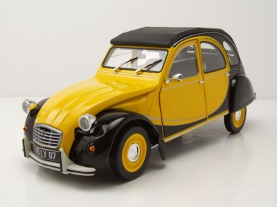 Citroen 2CV Charleston Ente 1982 gelb schwarz Modellauto 1:18 Norev