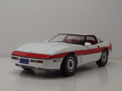 Chevrolet Corvette C4 1984 weiß rot A-Team Modellauto 1:18 Greenlight Collectibles