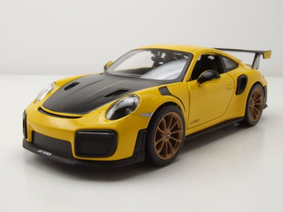 Porsche 911 GT2 RS gelb schwarz Modellauto 1:24 Maisto