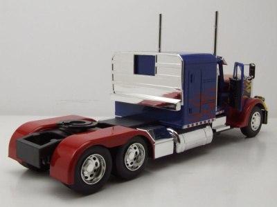 Peterbilt 379 Optimus Prime Transformers 1 blau mit Flammen Modellauto 1:32 Jada Toys
