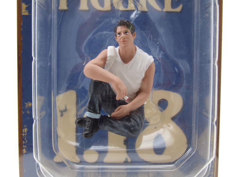 Figur 50s Style 5 Mann mit Zigarette sitzend  für 1:18 Modelle American Diorama