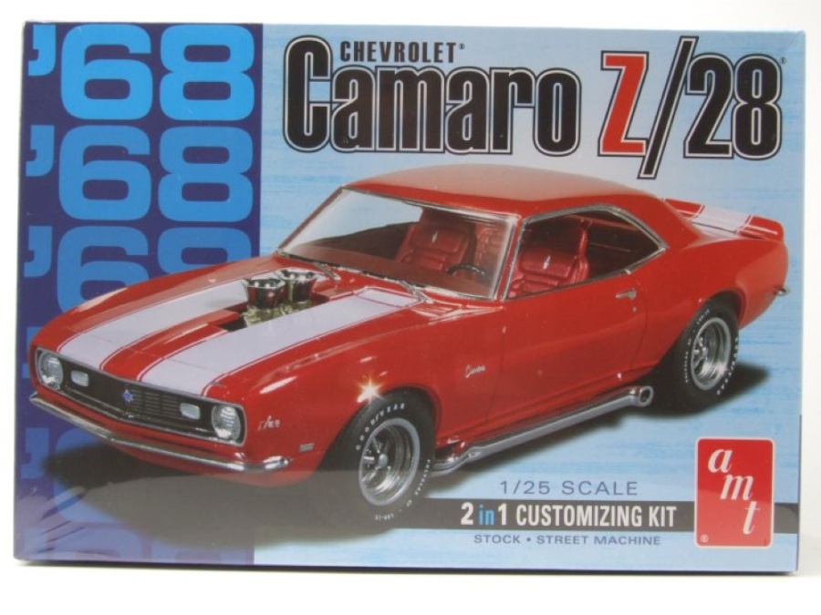 Chevrolet Camaro Z/28 1968 Kunststoffbausatz Modellauto 1:25 AMT