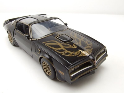 Pontiac Firebird Trans Am 1977 schwarz Smokey and the Bandit mit Metallschild Modellauto 1:24 Jada Toys