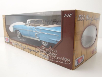 Chevrolet Impala Convertible 1958 hellblau Modellauto 1:18 Motormax