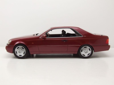 Mercedes 600 SEC Coupe C140 1992 rot metallic Modellauto 1:18 Cult Scale Models