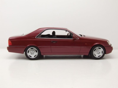 Mercedes 600 SEC Coupe C140 1992 rot metallic Modellauto 1:18 Cult Scale Models